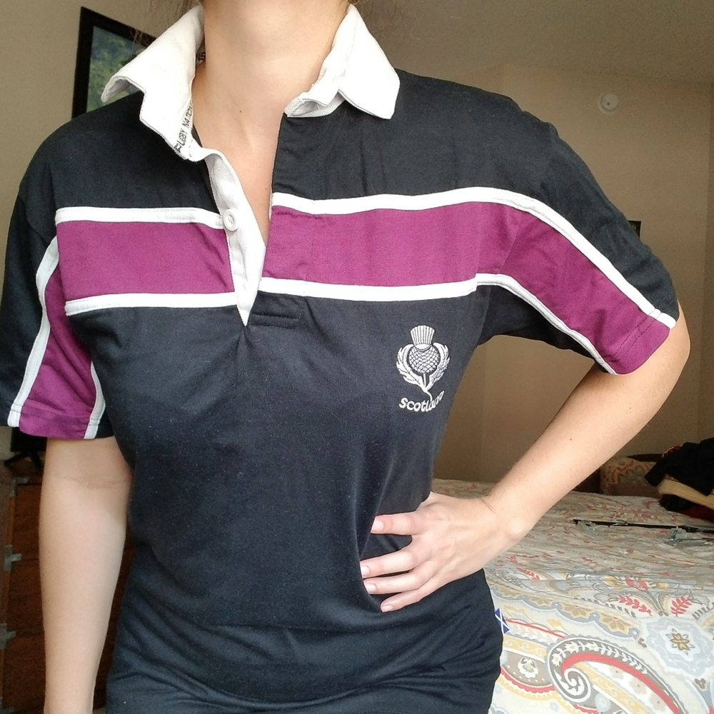 Scotland Rugby Nation Polo Shirt with Flag